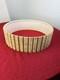 Vtg Mcm Slatted Natural Cork Drum Lampshade 14 1970s Scandinavian Original Art