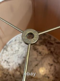 Vtg MCM Stiffel Lamp Shade Stiff Accordion Stiffel Brass Pleated11-1/2 Set 2