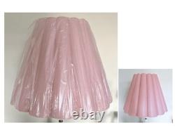 Vtg Mid-Century Fluted Scalloped Lampshade-Dusty Rose-Large 15Tx20.5 W-Unused