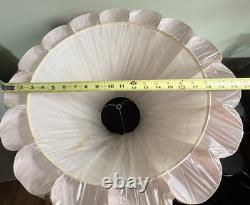 Vtg Mid-Century Fluted Scalloped Lampshade-Dusty Rose-Large 15Tx20.5 W-Unused