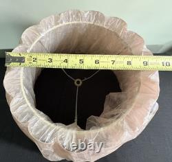 Vtg Mid-Century Fluted Scalloped Lampshade-Dusty Rose-Large 15Tx20.5 W-Unused