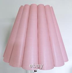 Vtg Mid-Century Fluted Scalloped Lampshade-Dusty Rose-Large 15Tx20.5 W-Unused