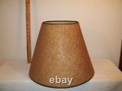 Vtg Mid Century Large Burlap Cone Shaped Lamp Shade