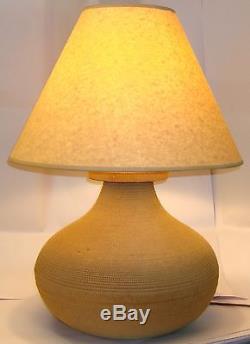 Vtg Mid-Century Modern Cardboard Lamp & Shade 24