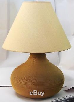 Vtg Mid-Century Modern Cardboard Lamp & Shade 24