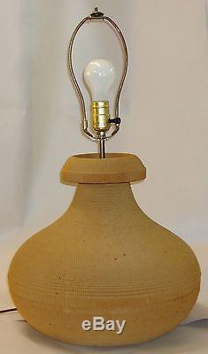 Vtg Mid-Century Modern Cardboard Lamp & Shade 24