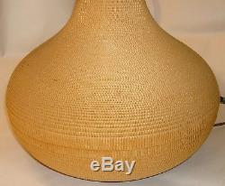 Vtg Mid-Century Modern Cardboard Lamp & Shade 24