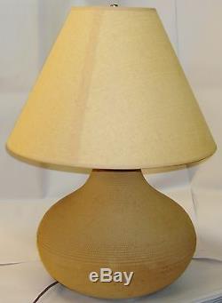 Vtg Mid-Century Modern Cardboard Lamp & Shade 24