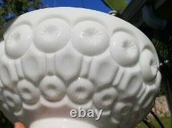 Vtg Milk Glass MOON & STARS Large Ceiling/Table/ Floor Lamp Shade 14 w x 8.5 h