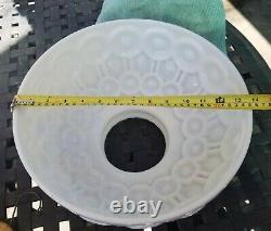 Vtg Milk Glass MOON & STARS Large Ceiling/Table/ Floor Lamp Shade 14 w x 8.5 h