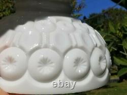 Vtg Milk Glass MOON & STARS Large Ceiling/Table/ Floor Lamp Shade 14 w x 8.5 h