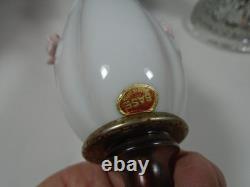 Vtg. Pair White Porcelain Boudoir Lamps/pink Fiberglass Whipstitch Shades-read Vtg. Pair White Porcelain Boudoir Lamps/pink Fiberglass Whipstitch Shades-read