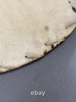 Vtg Southwestern Rawhide Leather Lamp Shade 22 At Bottom Handmade Rustic Cabin