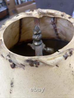Vtg Southwestern Rawhide Leather Lamp Shade 22 At Bottom Handmade Rustic Cabin
