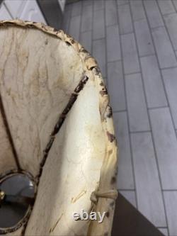 Vtg Southwestern Rawhide Leather Lamp Shade 22 At Bottom Handmade Rustic Cabin