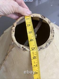 Vtg Southwestern Rawhide Leather Lamp Shade 22 At Bottom Handmade Rustic Cabin