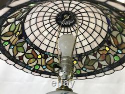 Vtg Stained Slag Glass Lamp Shade Arts & Crafts Mission Deco Tiffany Style 15