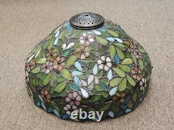 Vtg Stamped Numbered Dale Tiffany Stained Glass Lamp Shade Floral 16 Shade
