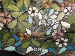 Vtg Stamped Numbered Dale Tiffany Stained Glass Lamp Shade Floral 16 Shade