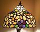 Vtg Tiffany Style Floral Stained Glass Lamp Shade