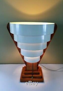 Vtg Unique Mid Century Skyscraper Table Lamp Shade 1960s Unusual MCM Beauty Rare