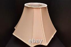 Waterford BRAND Cream White SQUARE Vintage Lamp Shade ONLY Replacement 17.5