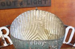 X3 Antique Industrial X-Ray Mercury Glass Light Shade Green VTG Pendant Lamp