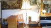 Antique French Bronze Onyx Floor Lamp Natural Leather Lampshade Shade